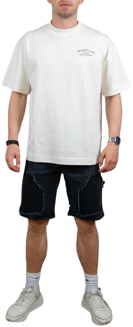 Croyez Oversized Fraternite T-Shirt Beige