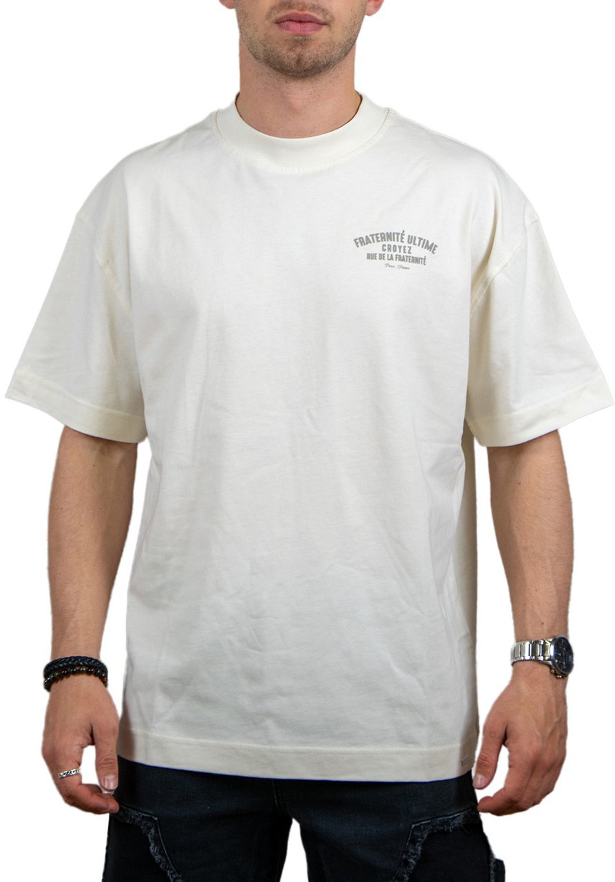 Croyez Oversized Fraternite T-Shirt Beige