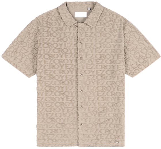 Croyez Croyez Monogram Towelling Shirt Beige