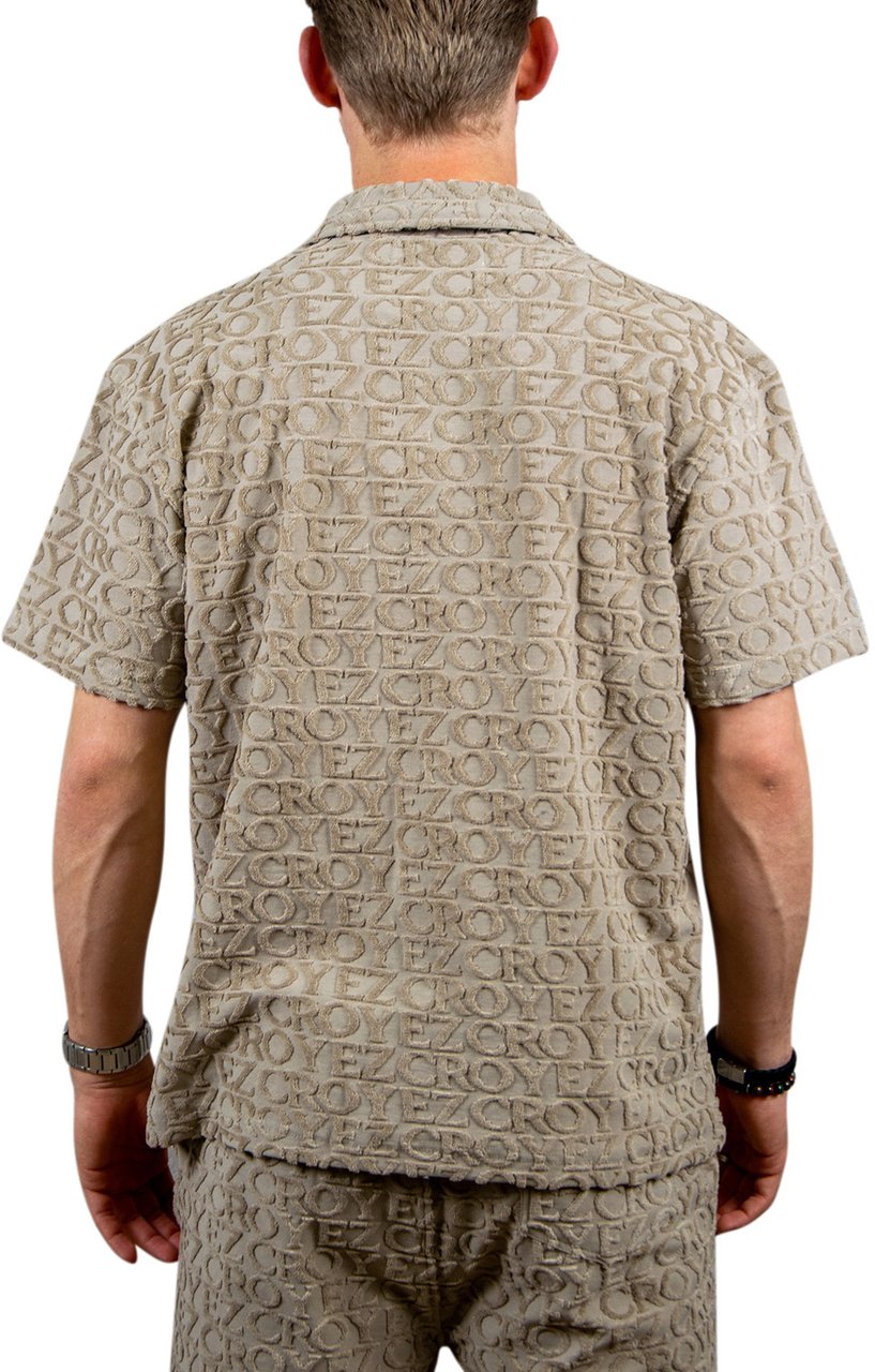 Croyez Croyez Monogram Towelling Shirt Beige