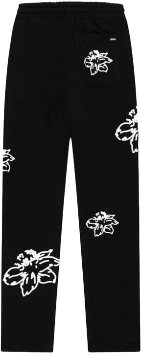 Croyez Croyez Straight Leg Flower Sweatpants Zwart
