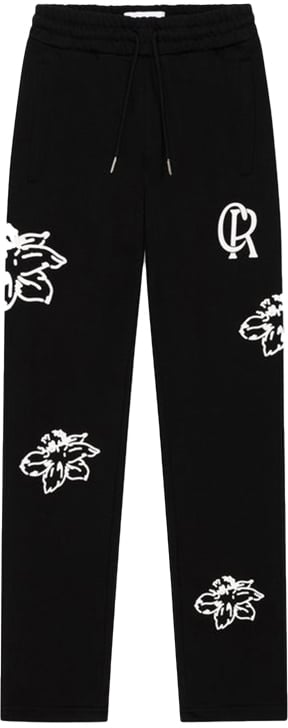 Croyez Croyez Straight Leg Flower Sweatpants Zwart