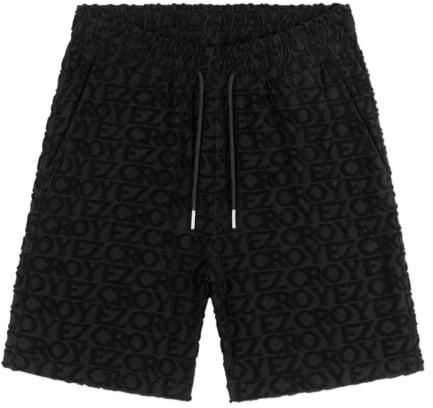 Croyez Croyez Monogram Towelling Shorts Zwart