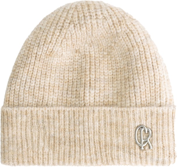 Croyez Croyez Initial Beanie Beige