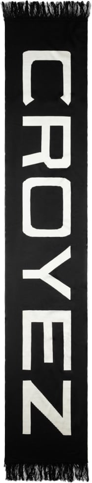 Croyez Croyez Jacquard Logo Scarf Zwart