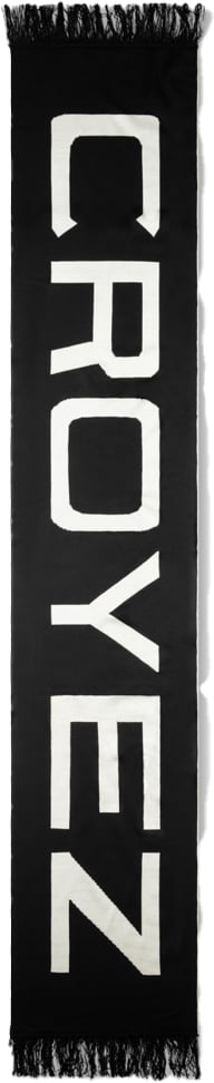 Croyez Croyez Jacquard Logo Scarf Zwart