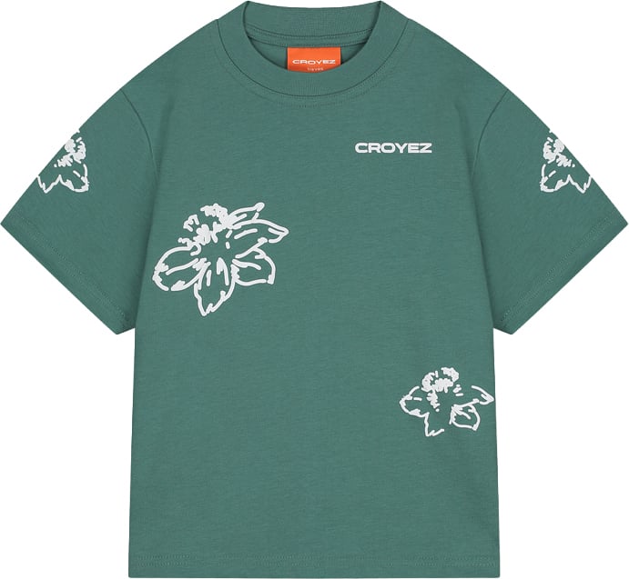 Croyez Croyez Mini Initial Flower T-Shirt Groen
