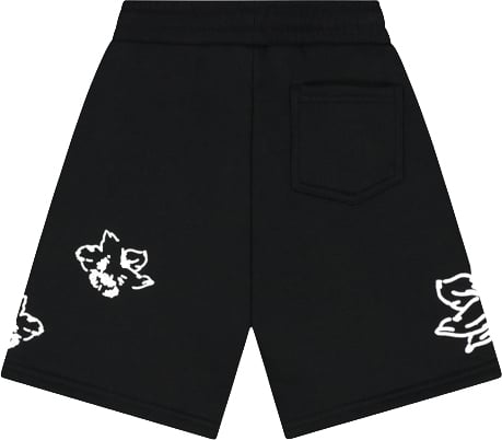 Croyez Croyez Mini Initial Flower Shorts Zwart