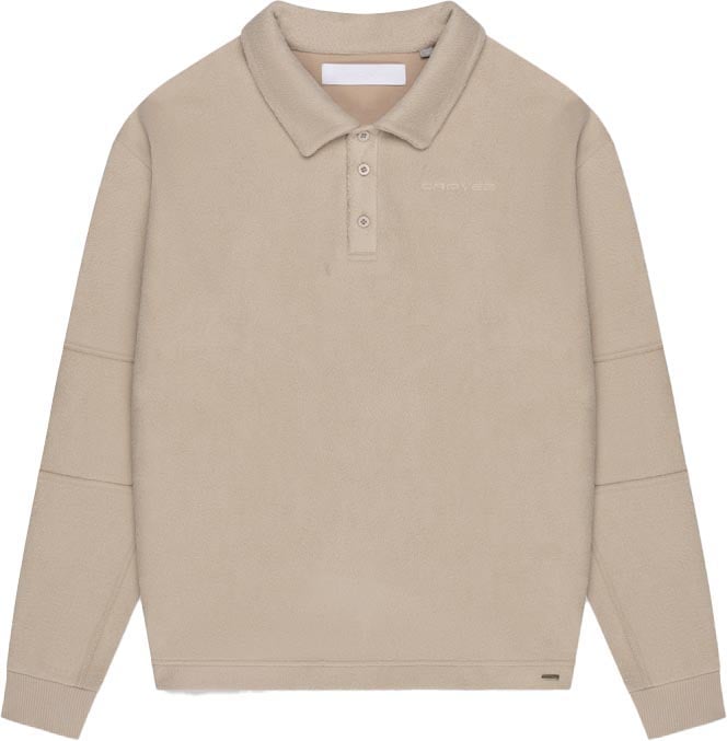 Croyez Croyez Fleece Polo Sweater Beige