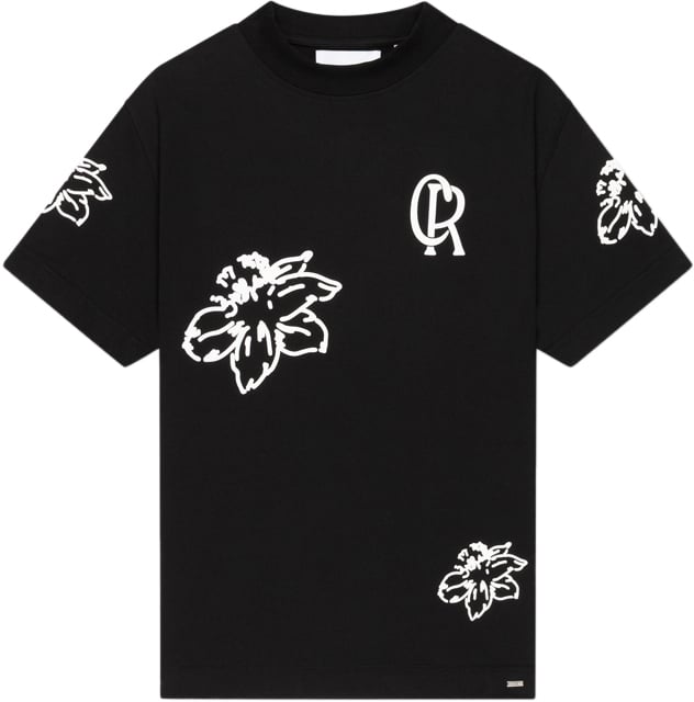 Croyez Croyez Flower T-Shirt Zwart
