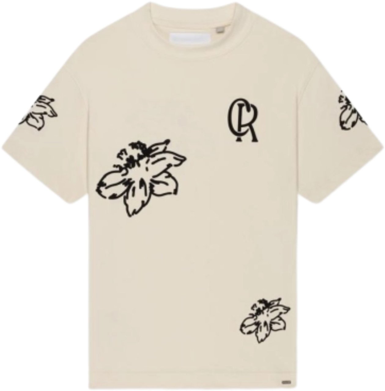 Croyez Croyez Flower T-shirts Off White Cr1-fw25-19 Wit
