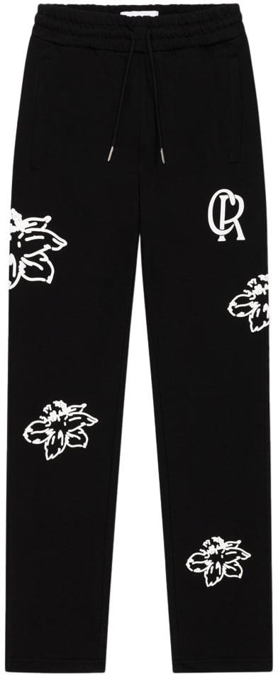 Croyez Croyez Straight Leg Flower Sweatpants Zwart