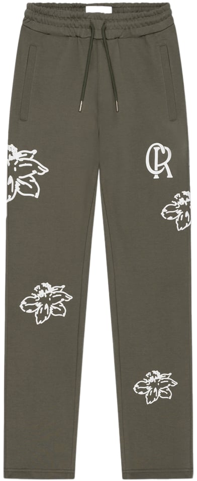 Croyez Croyez Straight Leg Flower Sweatpants Groen