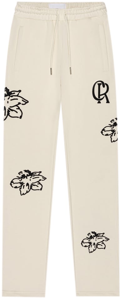 Croyez Croyez Straight Leg Flower Sweatpants Wit