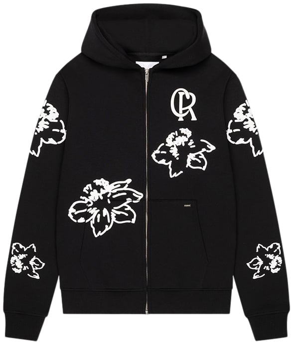 Croyez Croyez Flower Zip-Hoodie Zwart