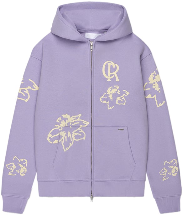 Croyez Croyez Flower Zip-Hoodie Paars