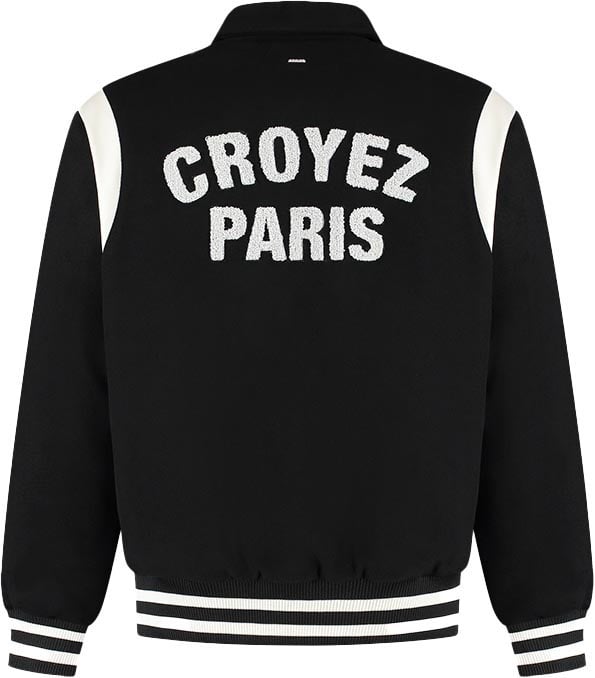 Croyez Croyez Paris Varsity Jacket Zwart
