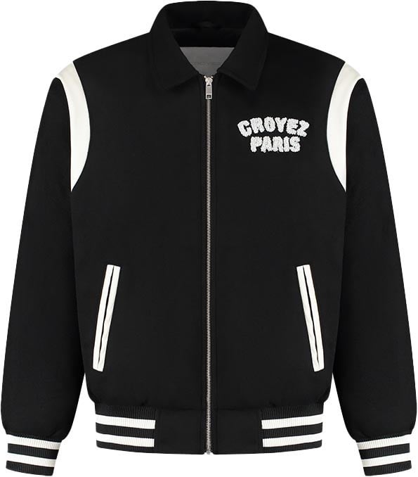 Croyez Croyez Paris Varsity Jacket Zwart