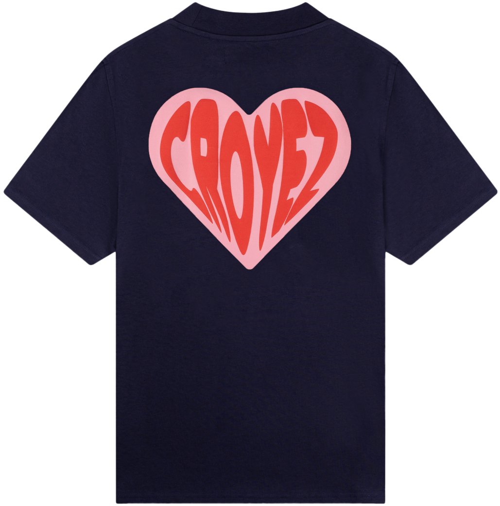 Croyez Croyez Puffed Heart T-Shirt Blauw