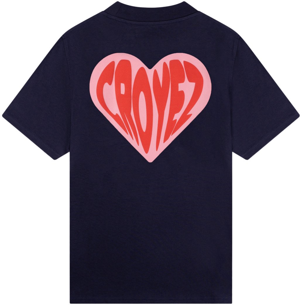 Croyez Puffed Heart T-Shirt Blauw