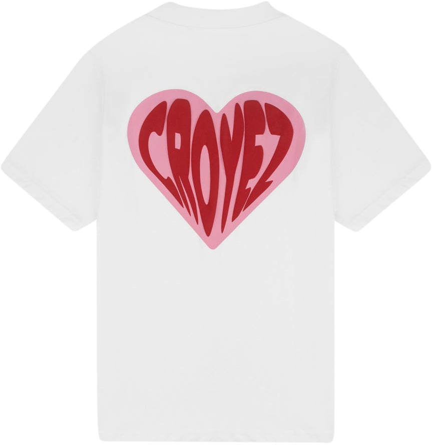 Croyez Croyez Puffed Heart T-Shirt Wit
