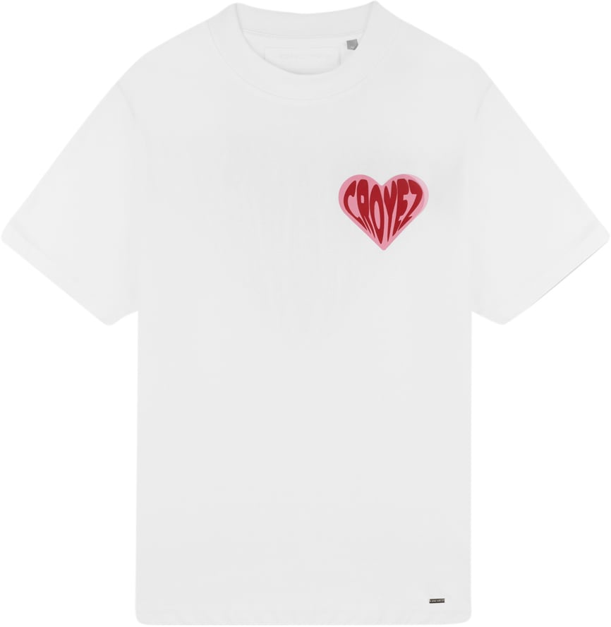 Croyez Croyez Puffed Heart T-Shirt Wit