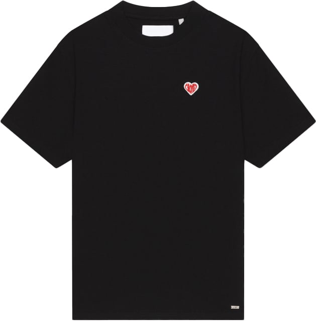Croyez Croyez Felt Heart T-Shirt Zwart
