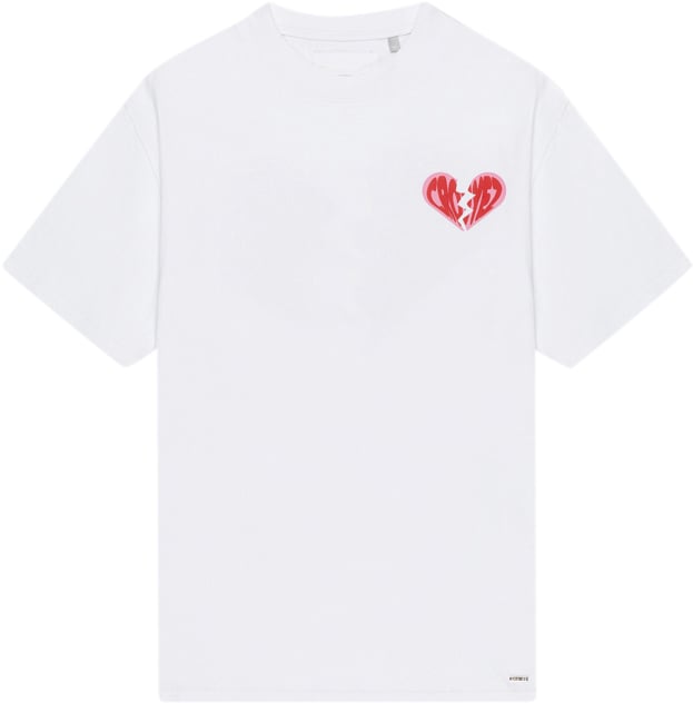 Croyez Croyez Broken Puffed Heart T-Shirt Wit