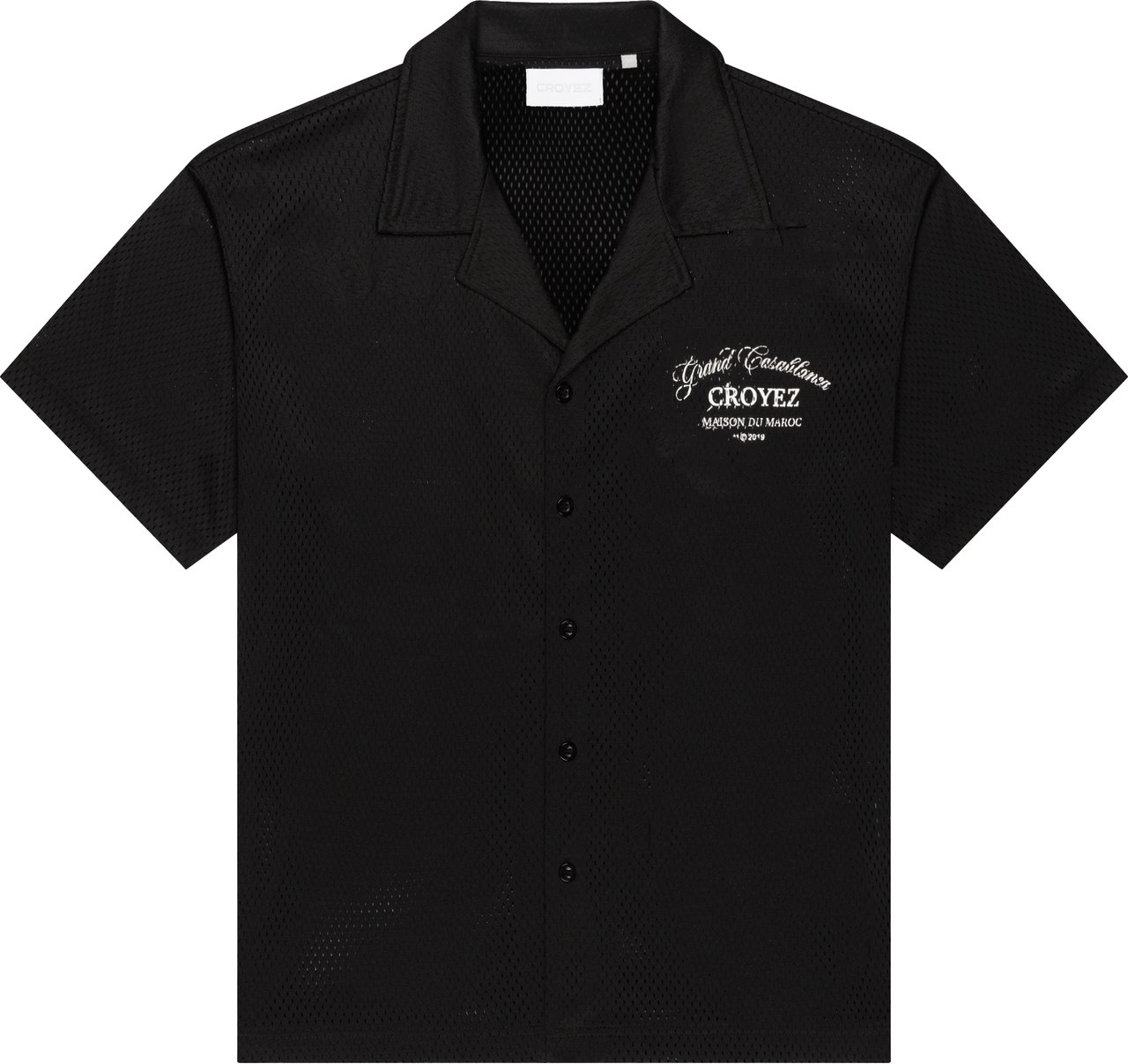 Croyez Croyez Grand Casablanca Mesh Shirt Zwart
