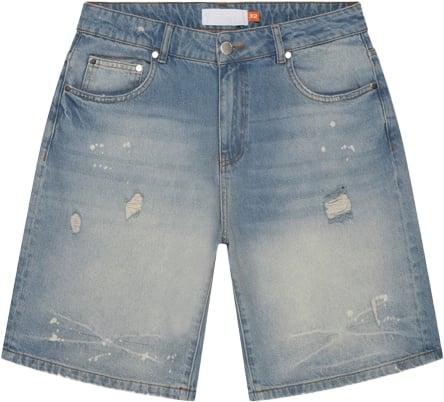 Croyez Croyez CD2 Washed Denim Shorts Blauw