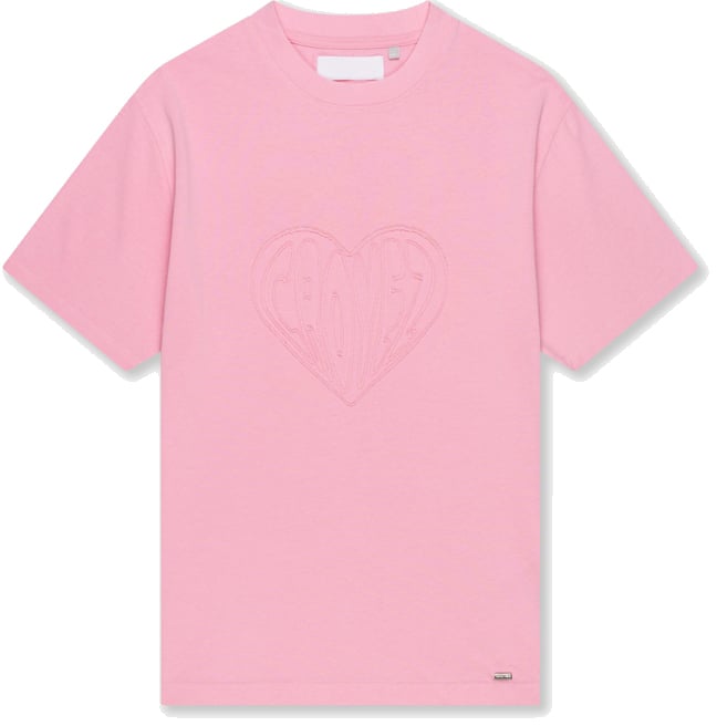 Croyez Croyez Cut Out Heart T-Shirt Roze