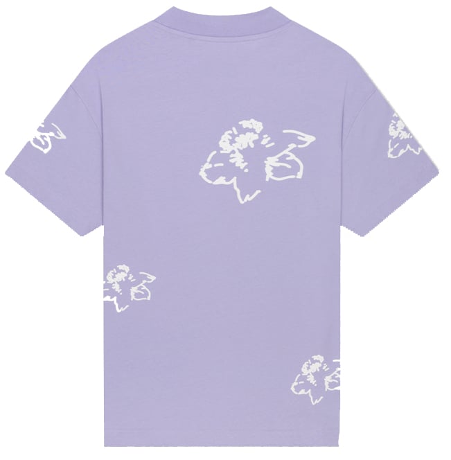 Croyez Croyez Initial Flower T-Shirt Paars