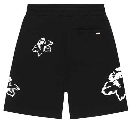 Croyez Croyez Initial Flower Shorts Zwart