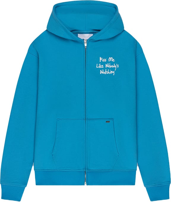 Croyez Croyez Kiss Me Like Zip Hoodie Blauw