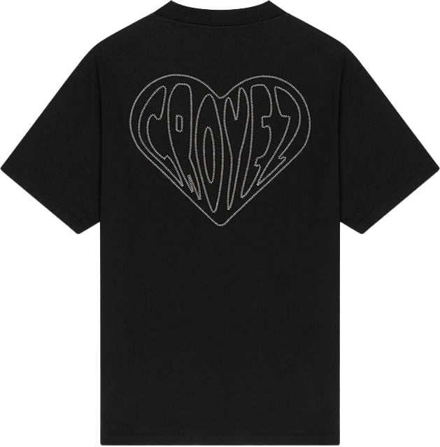 Croyez Croyez Stitched Heart T-Shirt Zwart