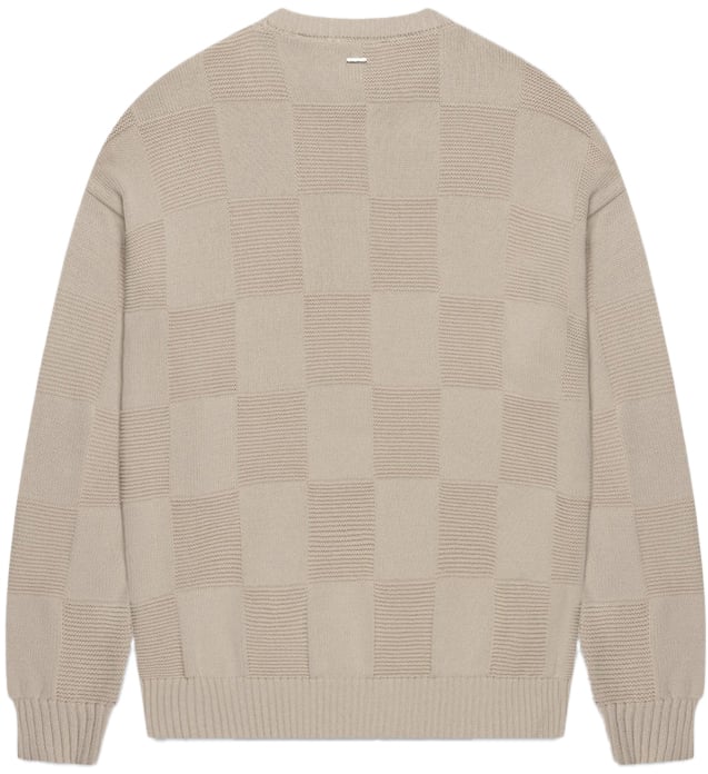 Croyez Croyez Checkerboard Knit Sweater Grijs