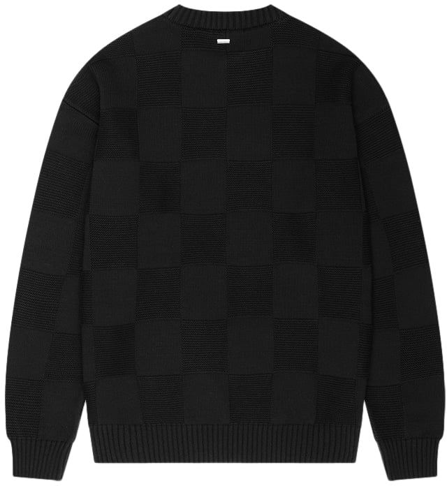 Croyez Croyez Checkerboard Knit Sweater Zwart
