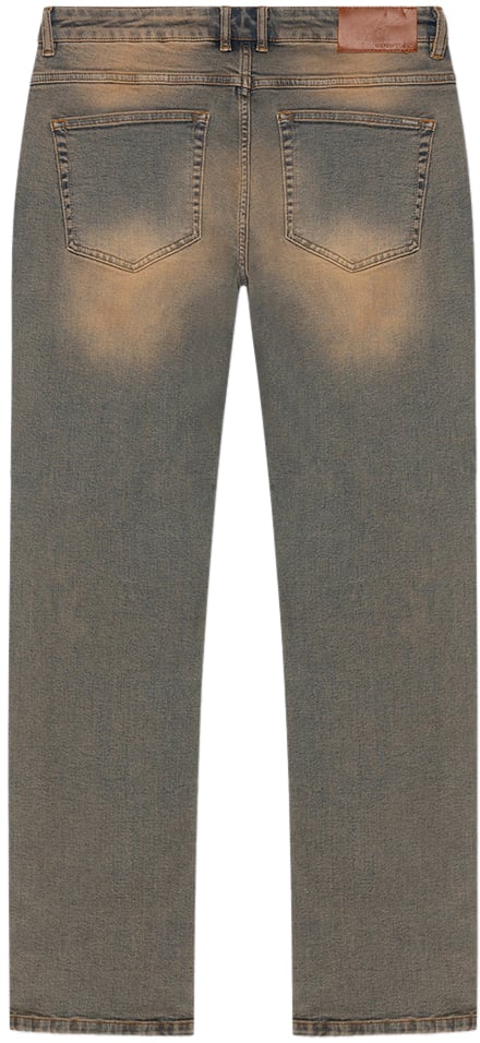 Croyez Croyez Sand Washed Straight Leg Denim Blauw