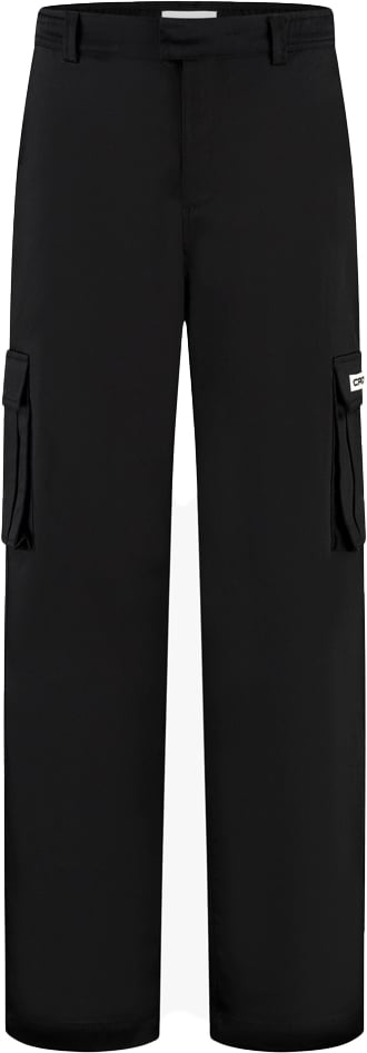 Croyez Croyez Étiquette Satin Pants Zwart