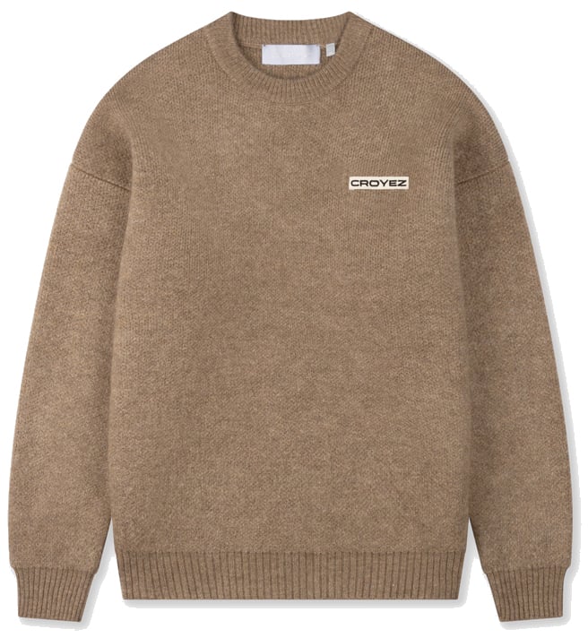 Croyez Croyez Étiquette Knit Sweater Beige