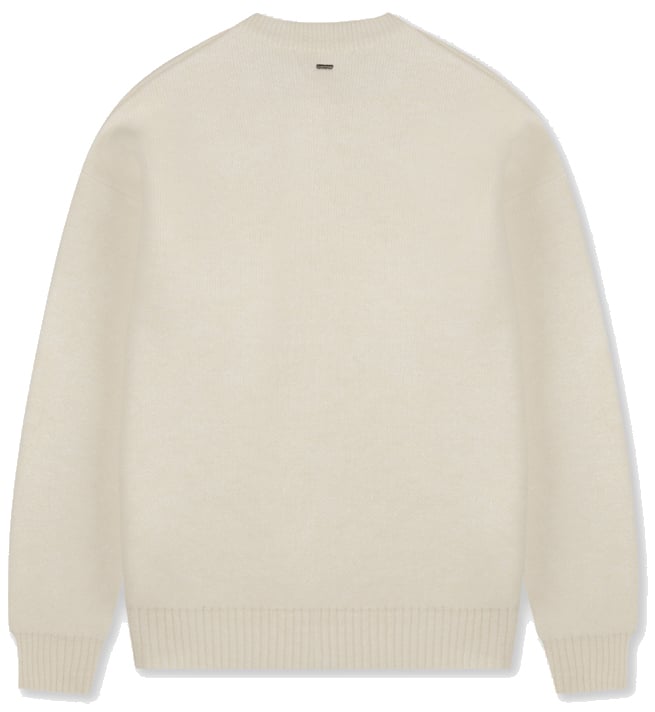 Croyez Croyez Étiquette Knit Sweater Wit