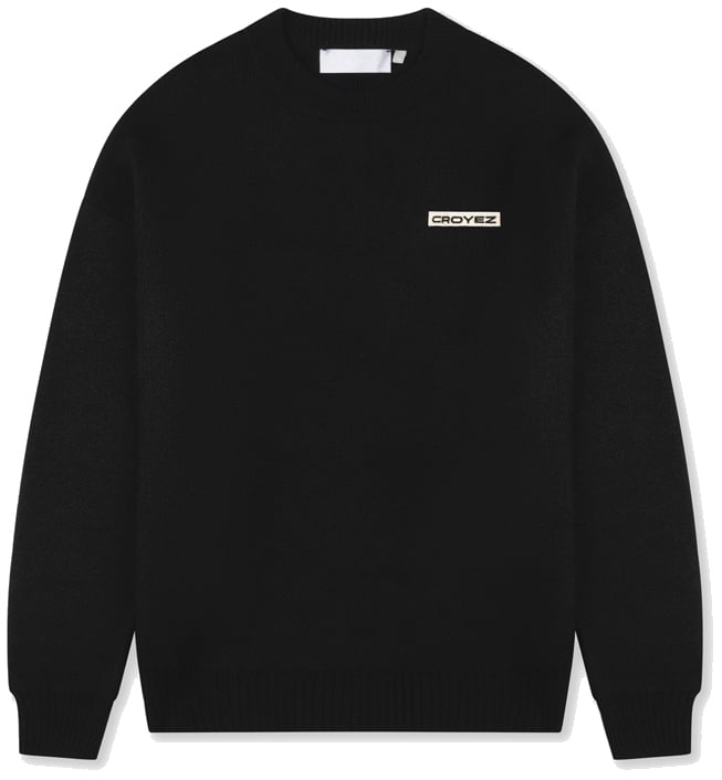 Croyez Croyez Étiquette Knit Sweater Zwart