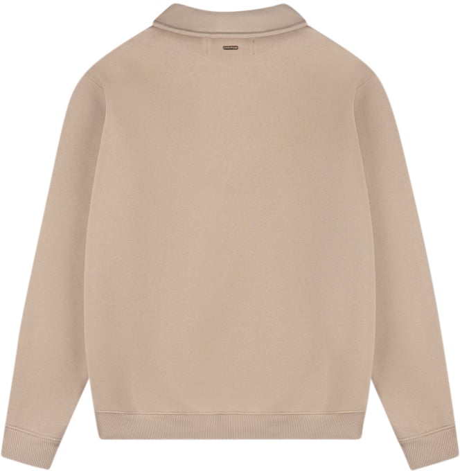 Croyez Croyez Fraternité Half Zip Sweater Beige