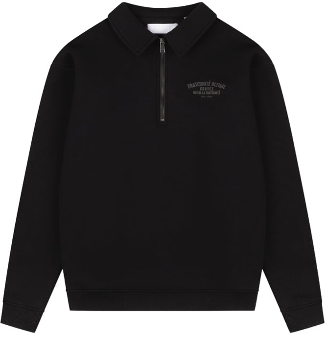 Croyez Croyez Fraternité Half Zip Sweater Zwart