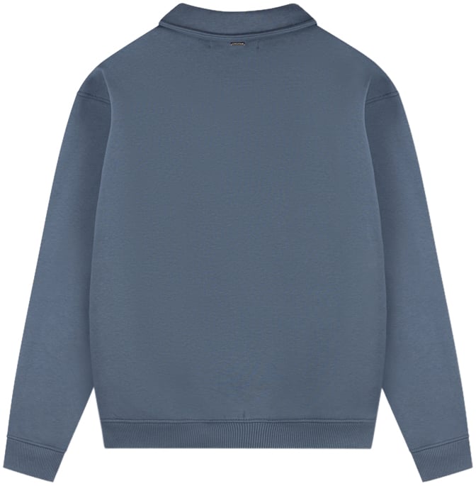 Croyez Croyez Fraternité Half Zip Sweater Blauw