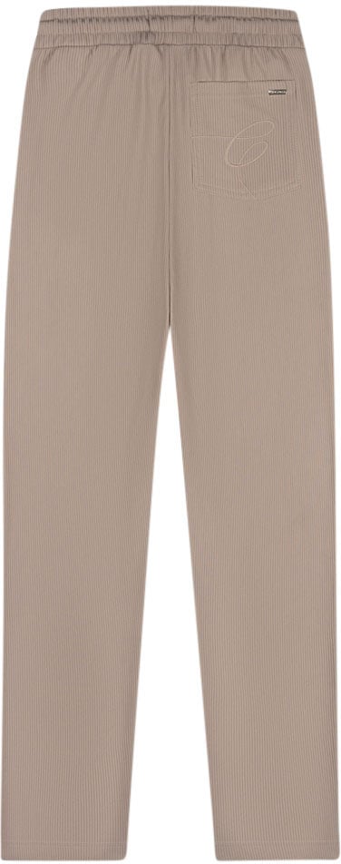 Croyez Croyez Ribbed Straight Leg Pants Beige
