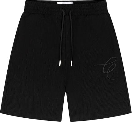 Croyez Croyez Ribbed Shorts Zwart