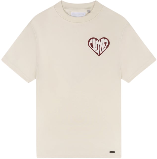 Croyez Croyez Puffed Heart T-Shirt Wit