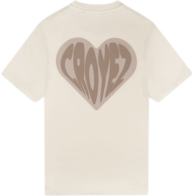 Croyez Croyez Puffed Heart T-Shirt Wit