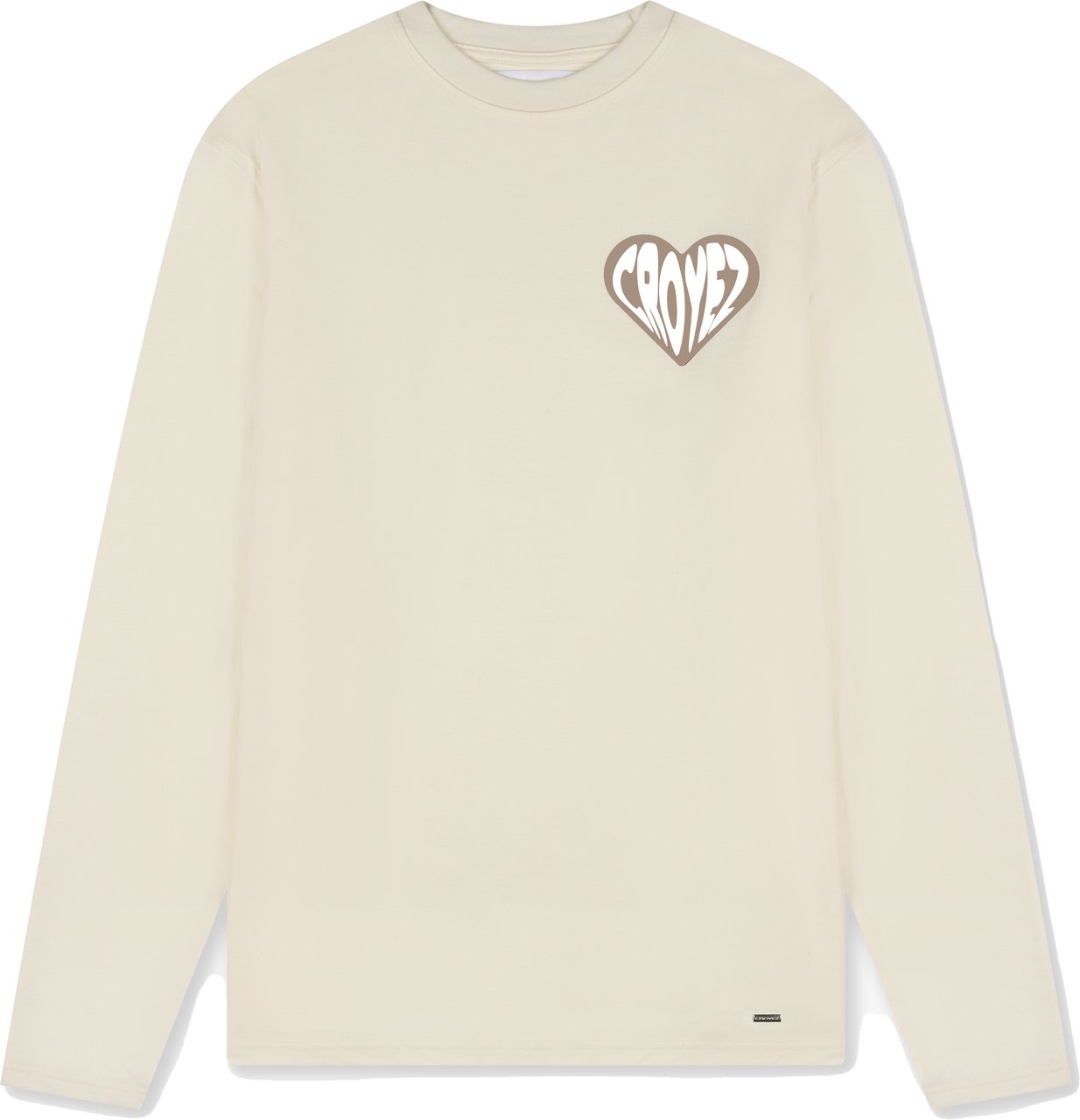 Croyez Croyez Puffed Heart Longsleeve T-Shirt Wit
